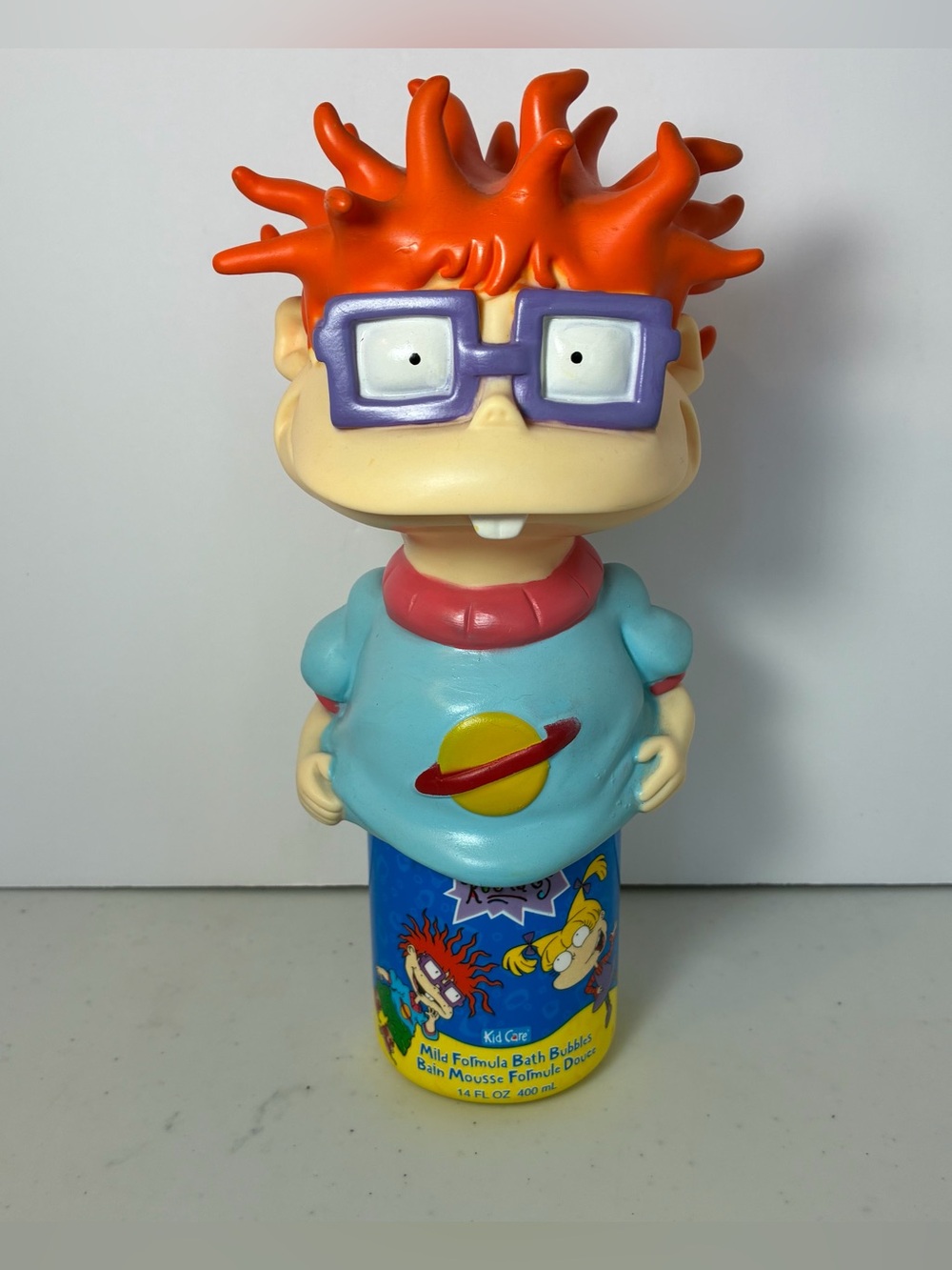 1996 NICKELODEON RUGRATS CHUCKIE FINSTER BOTTLE TOP BATH BUBBLE SEALED PROP